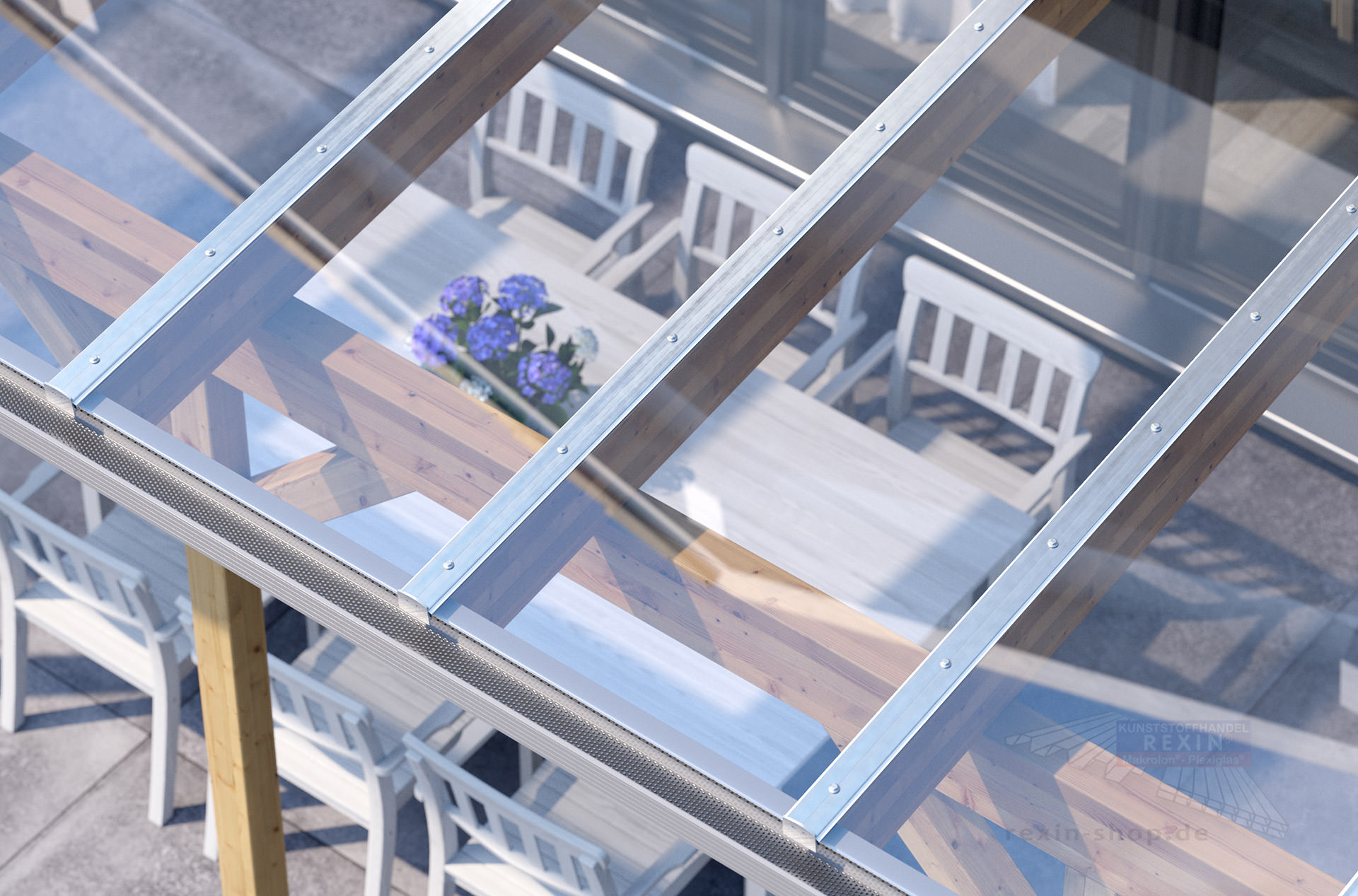 REXOtop Dachhaut 4m x 2m für VSG Glas ▷ Rexin-Shop