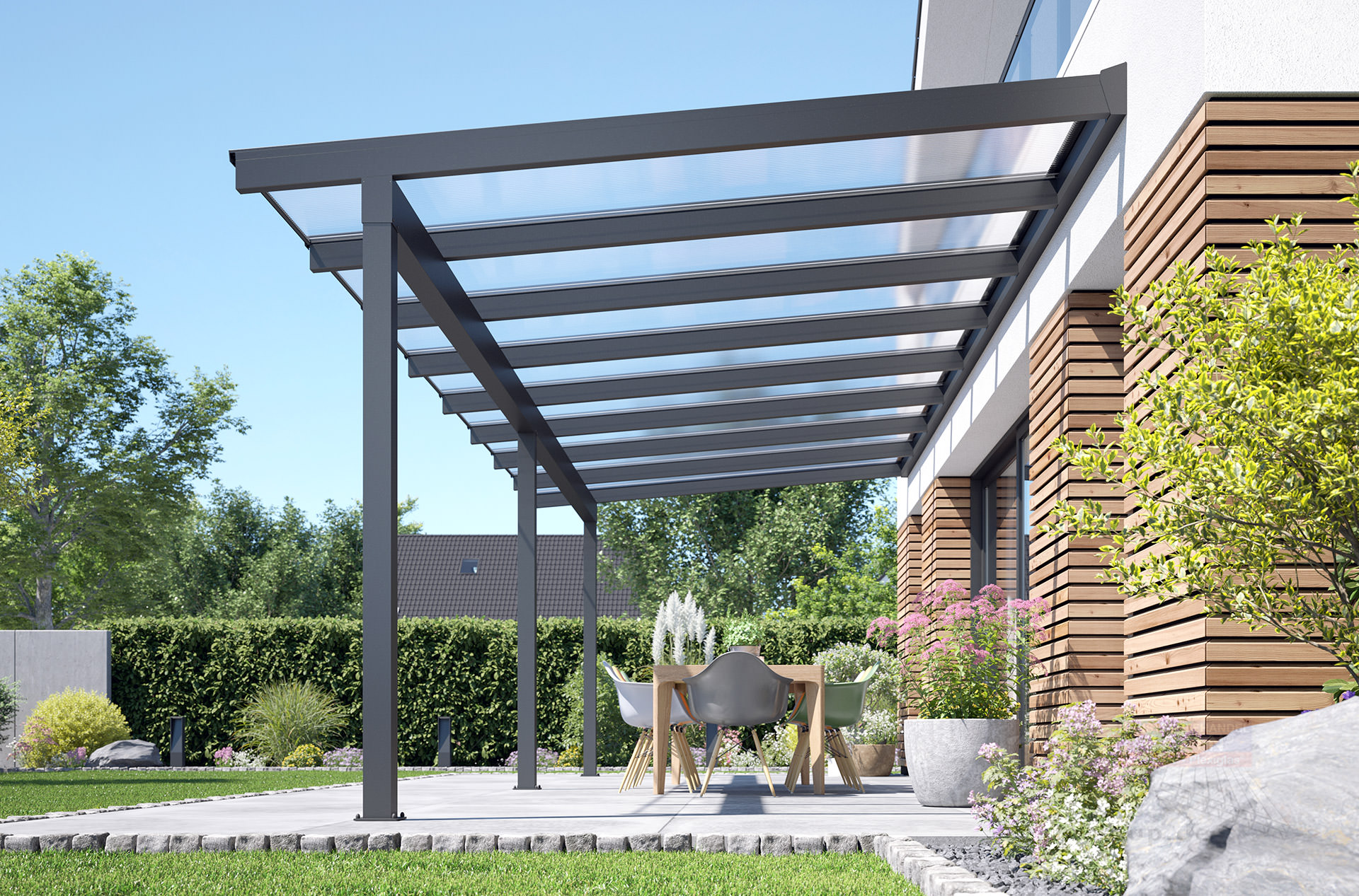REXOclassic® Alu Terrassenüberdachung 9m x 3,50m ▷ Rexin-Shop