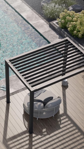 Lamellendach für REXOcube® Pergola 3m x 2m, lange Seite
